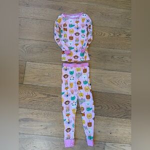 Little Sleepies Pink Animal Face Pajama Set